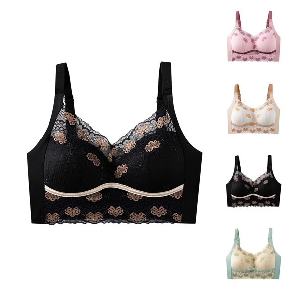 Weiqiqre Bras for Women Wireless Comfort Soft Support Daily Bralette Back Smoothing Daily Bra
