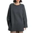 thumbnail image 1 of Weiqiqre Fall Sweaters for Women Oversized Crew Neck Long Sleeve Soft Casual Loose Sweater Pullover, 1 of 6