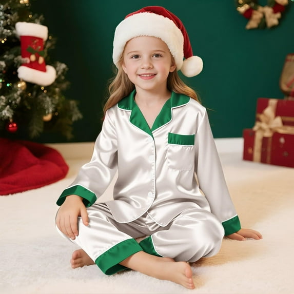 Weiqiqre Family Christmas Pajamas, Soft Long Sleeve Couple Pjs Xmas Sleepwear Holiday Lounge Set, Kid, 130