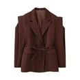 thumbnail image 1 of Weiqiqre Jacket for Women Notched Lapel Pockets Button Work Office Blazer Jacket Suit, 1 of 3