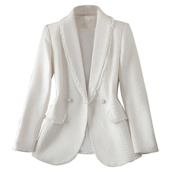 Weiqiqre Jacket for Women Open Front Long Sleeve Casual Elegant Work Business Jacket
