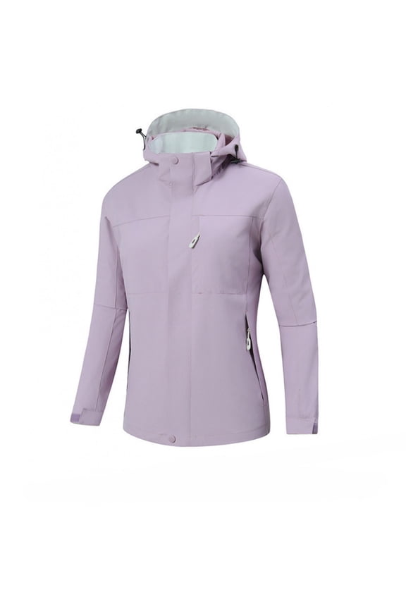 Jackets for Women Trendy Waterproof Shell Jacket Hooded Windbreaker Lightweight Rain Coats for Outdoor Hiking Travel