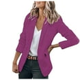thumbnail image 1 of Weiqiqre Light Weight Jackets Womens Long Sleeve Blazer One Button Solid Color Pocket Jacket Blazer Notched Collar Coat, 1 of 4