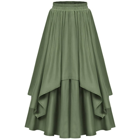 Weiqiqre Long Skirts for Women Maxi Skirts for Women High Waist Renaissance Skirt Long Skirt with Pockets