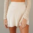 thumbnail image 1 of Weiqiqre Maxi Skirts for Women Wrap Mini Skirts Casual High Waist Self Tie Knot Silk Satin Short Skater Skirt, 1 of 6