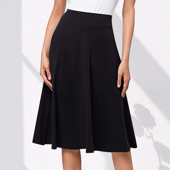 Weiqiqre Mini Skirt Summer High Elastic Waist A line Flared Pleated Wool Tartan Skirts