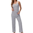 thumbnail image 1 of Weiqiqre Pajama Sets for Women 2 Piece Long Sleeve Button Down Sleepwear Nightwear Soft Pjs Lounge Sets, 1 of 6