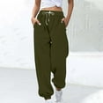 thumbnail image 1 of Weiqiqre Pants for Women High Waisted Athletic Golf Joggers with Pockets Drawstring Baggy Casual Jogger Sweatpants, 1 of 6