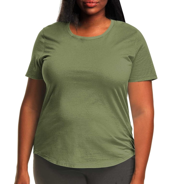 Esenchel Women's Short Sleeve Tunic Top - Loose Fit, Perfect With Leggings & Jeans