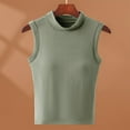 thumbnail image 1 of Weiqiqre Plus Size Tops for Women Sleeveless Mock Turtle Neck Tops Double Lined Tank Tops 2025 Basic Tight Shirts, 1 of 3