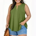 thumbnail image 1 of Weiqiqre Plus Size Womens Clothing Tank Tops V Neck Sleeveless Summer Shirts Loose Dressy Casual Blouses, 1 of 8