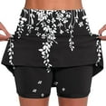 thumbnail image 1 of Fewfanhot Womens Athletic Shorts Casual Printed Tennis Sports Skirt Double Layer Summer Outdoor Fitness Short Skirt, 1 of 5