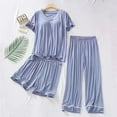 thumbnail image 1 of Weiqiqre Satin Pajama Set for Women 2 Piece Button Down Pjs Soft Ruffle Sleepwear Loungewear, 1 of 4