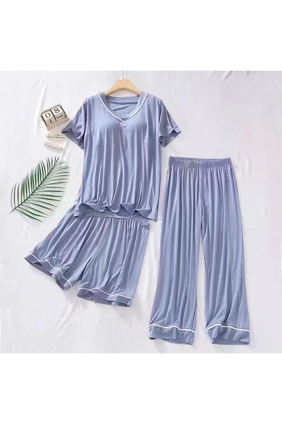 Satin Pajama Set for Women 2 Piece Button Down Pjs Soft Ruffle Sleepwear Loungewear