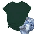thumbnail image 1 of Weiqiqre Shirts for Women Crew Neck Basic Tee - Fashion Summer Spring Tops - Oversized T Shirts for Women, 1 of 4