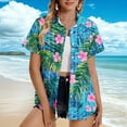 thumbnail image 1 of Weiqiqre Shirts for Women Summer Beach Shirt Tropical Shirts Womens Hawaii Button Down Short Sleeve Blouses Button Up Tops, 1 of 5