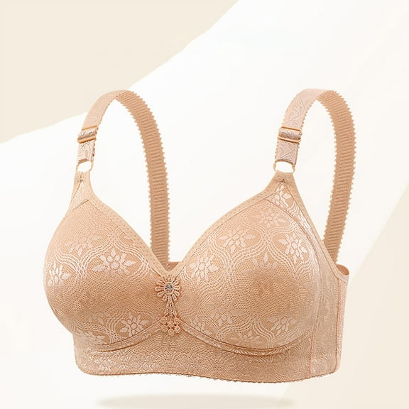 Weiqiqre Sports Bras for Women Back Fat Smoothing Bra Lace Underwire Full Coverage Padded Bras with Support