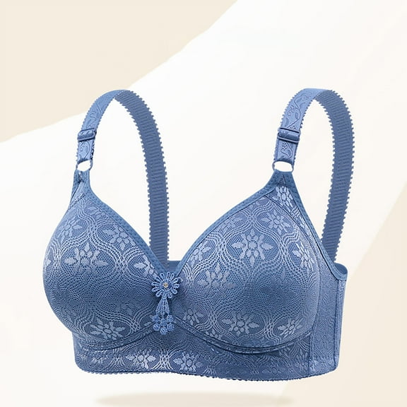 Weiqiqre Sports Bras for Women Back Fat Smoothing Bra Lace Underwire Full Coverage Padded Bras with Support