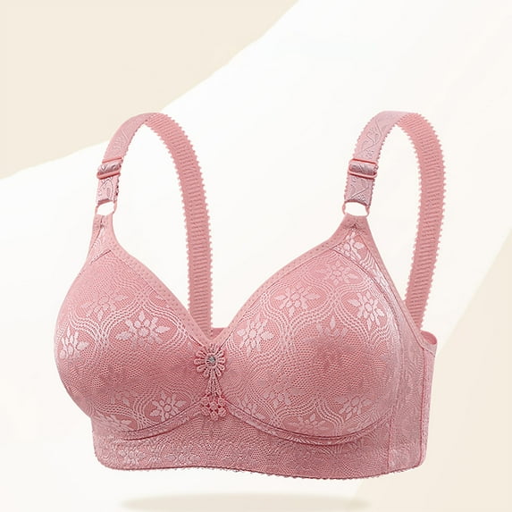 Weiqiqre Sports Bras for Women Back Fat Smoothing Bra Lace Underwire Full Coverage Padded Bras with Support
