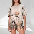 thumbnail image 1 of Weiqiqre Spring Tops for Women Pajamas Short Sleeve Printed 2 Piece Lounge Sets Summer Tops and Pjs Shorts, 1 of 6