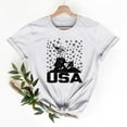 thumbnail image 1 of Weiqiqre Summer Tops for Women American Flag Shirt Women Patriotic Shirts 4th of July Flag Heart Graphic T-Shirts Short Sleeve USA Tee Tops, 1 of 6