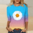 thumbnail image 1 of Fewfanhot Summer Tops for Women Crew Neck Tee Shirts Leopard Pumpkin Shirts Thanksgiving Fall Tops, 1 of 5