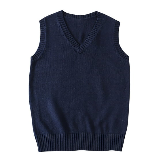 Weiqiqre Sweater Vest Women V Neck Kint Vests Solid Classic Sleeveless Pullover Sweaters Tops