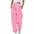 thumbnail image 1 of Weiqiqre Sweatpants Women Baggy Drawstring High Waist Sweat Pants Bottom Jogger Pants, 1 of 5