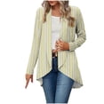 thumbnail image 1 of Weiqiqre Sweatshirt for Women, Open Front Cardigan, Long Sleeve Soft Ribbed Knit All-Season Outerwear with Irregular Hem, 1 of 7