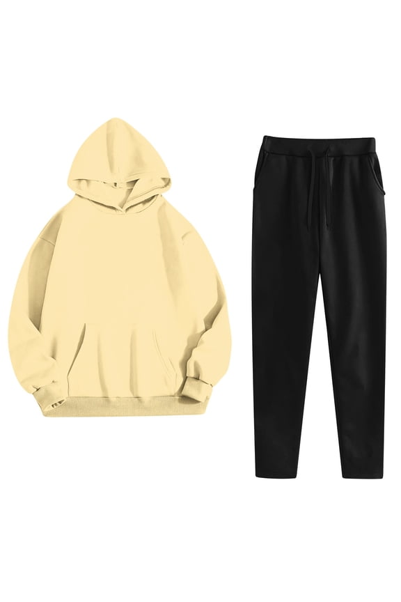 Weiqiqre Sweatshirts for Women 2 Piece Outfits Sweatsuit Sweatshirt Sweatpants Tracksuit Sweat Lounge Set 2025 Fall Trendy