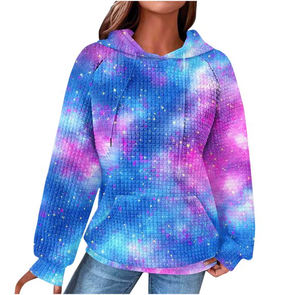 Weiqiqre Sweatshirts for Women Trendy Plus Size Drawstring Graphic Hoodie Loose Preppy Sweatshirt with Pocket Womens Pullover