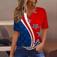 thumbnail image 1 of Weiqiqre Tshirts Shirts for Women Trendy Button V Neck Shirts Casual Short Sleeve Loose Fit Comfy Tunic 2025 Summer Vacation Tees, 1 of 5