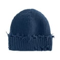 thumbnail image 1 of Weiqiqre Unisex Warm Knit Skull Cap Hip-hop Slouchy Ripped Knitted Hat Navy, 1 of 5