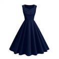 thumbnail image 1 of Weiqiqre Valentines Dress for Women Sleeveless V-Neck A-line Bridesmaid Cocktail Party Swing Dress, 1 of 9