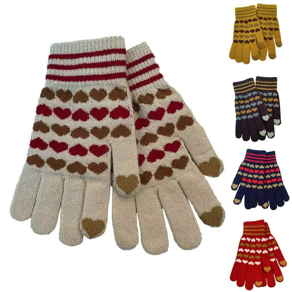 Weiqiqre Winter Magic Gloves Warm Strecty Knit Touch Screen Gloves For Men Women