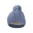 thumbnail image 1 of Weiqiqre Women/Men Winter Thicken Solid Wool Hat Outdoor Cycling Fleeced Warm Knitted Hat Blue, 1 of 2