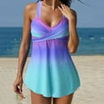 thumbnail image 1 of Weiqiqre Women Swimsuits Bathing Suits Two-Piece Tummy Control Swim Dress High Waist Printing Swimsuits with Boyshorts, 1 of 6