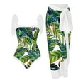 thumbnail image 1 of Weiqiqre Women Swimsuits One Piece Swimsuit with Cover up Set Beach Wrap Skirt Retro Floral Print Bathing Suit for Women Tummy Control, 1 of 4