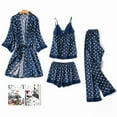thumbnail image 1 of Weiqiqre Women's Pajama Sets Silk Robes Floral Bathrobe Bride Bridesmaid Wedding Silky Bridal Dressing Gown Loungewear, 1 of 9