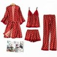 thumbnail image 1 of Weiqiqre Women's Pajama Sets Silk Robes Floral Bathrobe Bride Bridesmaid Wedding Silky Bridal Dressing Gown Loungewear, 1 of 6