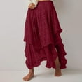 thumbnail image 1 of Weiqiqre Women's Skirts Lace Long Skirts Summer Elastic Asymmetrical Layered Beach Floral Maxi Skirts, 1 of 7