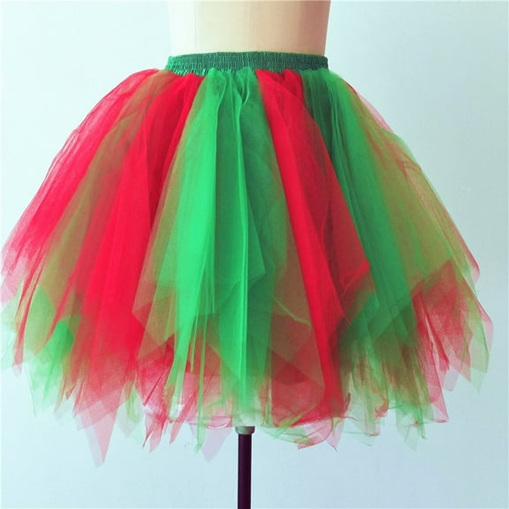 Weiqiqre Women's Skirts Tutu Skirt Colorful Tulle Tutus Elastic Ballet Tutu Party Costume Tutu for Women