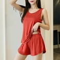 thumbnail image 1 of Weiqiqre Women's Sleepwear Sleeveless Pajamas Set Casual Soft Pj Sets Tank Top and Shorts 2 Piece Loungewear for Summer, 1 of 5