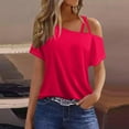thumbnail image 1 of Weiqiqre Women's Solid Color Camisole Tops Summer Double straps One Off The Shoulder Comfy Womens Blouses 2024, 1 of 5