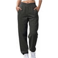 thumbnail image 1 of Weiqiqre Women's Sweatpants Joggers with Pockets Fleece Lined High Waisted Sweatpants Elastic Waist Pants Sweat Pants, 1 of 8