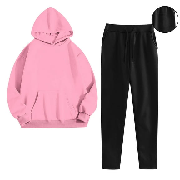 Weiqiqre Women's Sweatshirts 2 Piece Outfits Sweatsuit Sweatshirt Sweatpants Tracksuit Sweat Lounge Set 2025 Fall Trendy