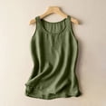 thumbnail image 1 of Weiqiqre Women's Tops Linen Sleeveless Shift Dress with Pockets Crew Neck Casual Tank Dress, 1 of 3