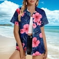 thumbnail image 1 of Weiqiqre Women's Tops Summer Beach Shirt Tropical Shirts Womens Hawaii Button Down Short Sleeve Blouses Button Up Tops, 1 of 5