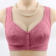 thumbnail image 1 of Weiqiqre Women's Underwear Front Closure No Underwire Comfort Senior Wireless Snap Closing Bra, 1 of 3