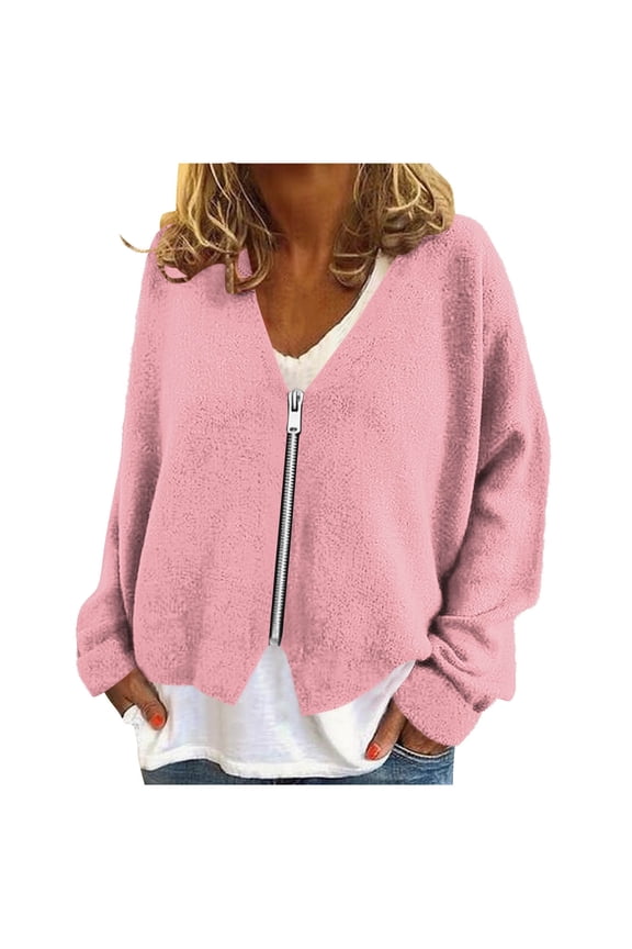 Womens Clothes V Neck Sweater Blazer Peplum Long Sleeve Knit Open Front Split Cardigan Sweaters